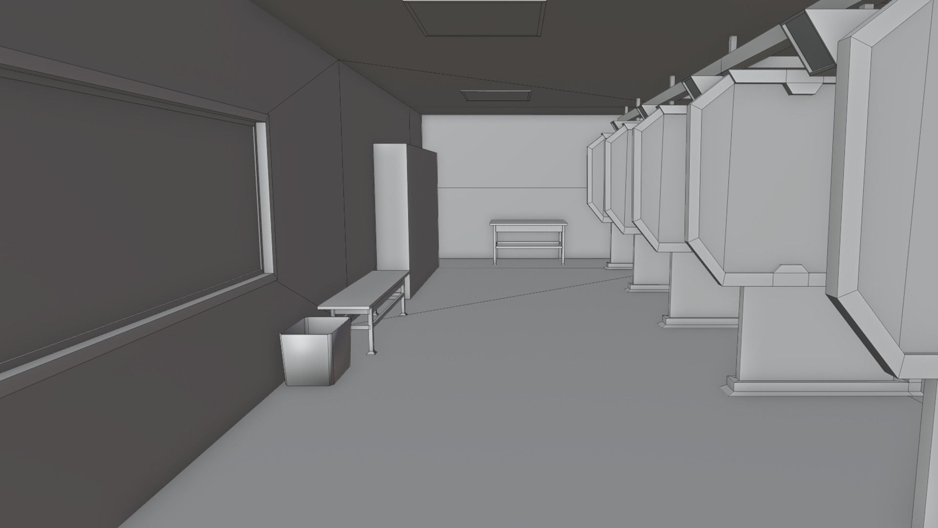 Shooting Range Low-poly 3D model_8