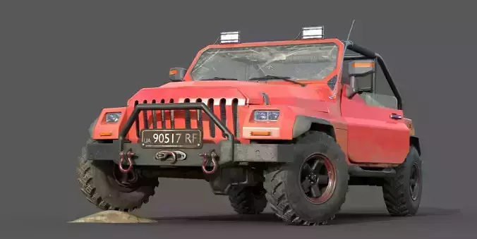 Generic 4x4 Lowpoly Low-poly 3D model
