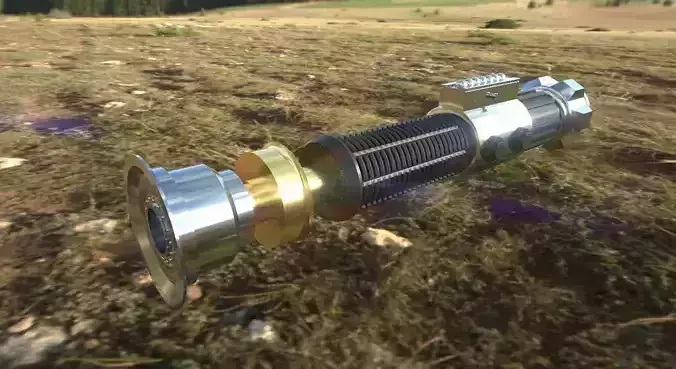 Obi Wan Kenobi Lightsaber 3 Low-poly 3D model