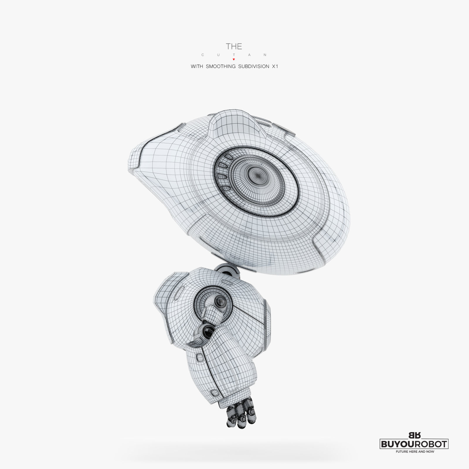 AERIAL BLACK CUTE CAT BOT 3D model_8