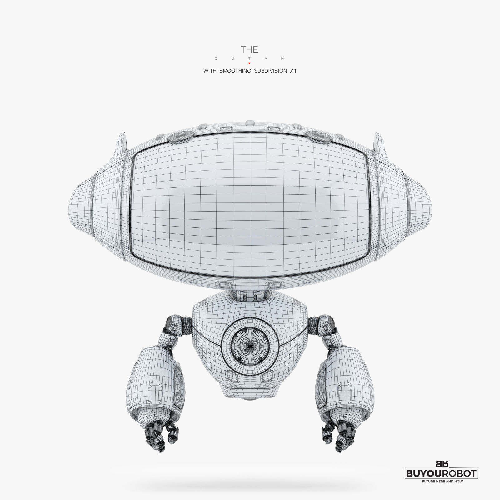 AERIAL BLACK CUTE CAT BOT 3D model_7