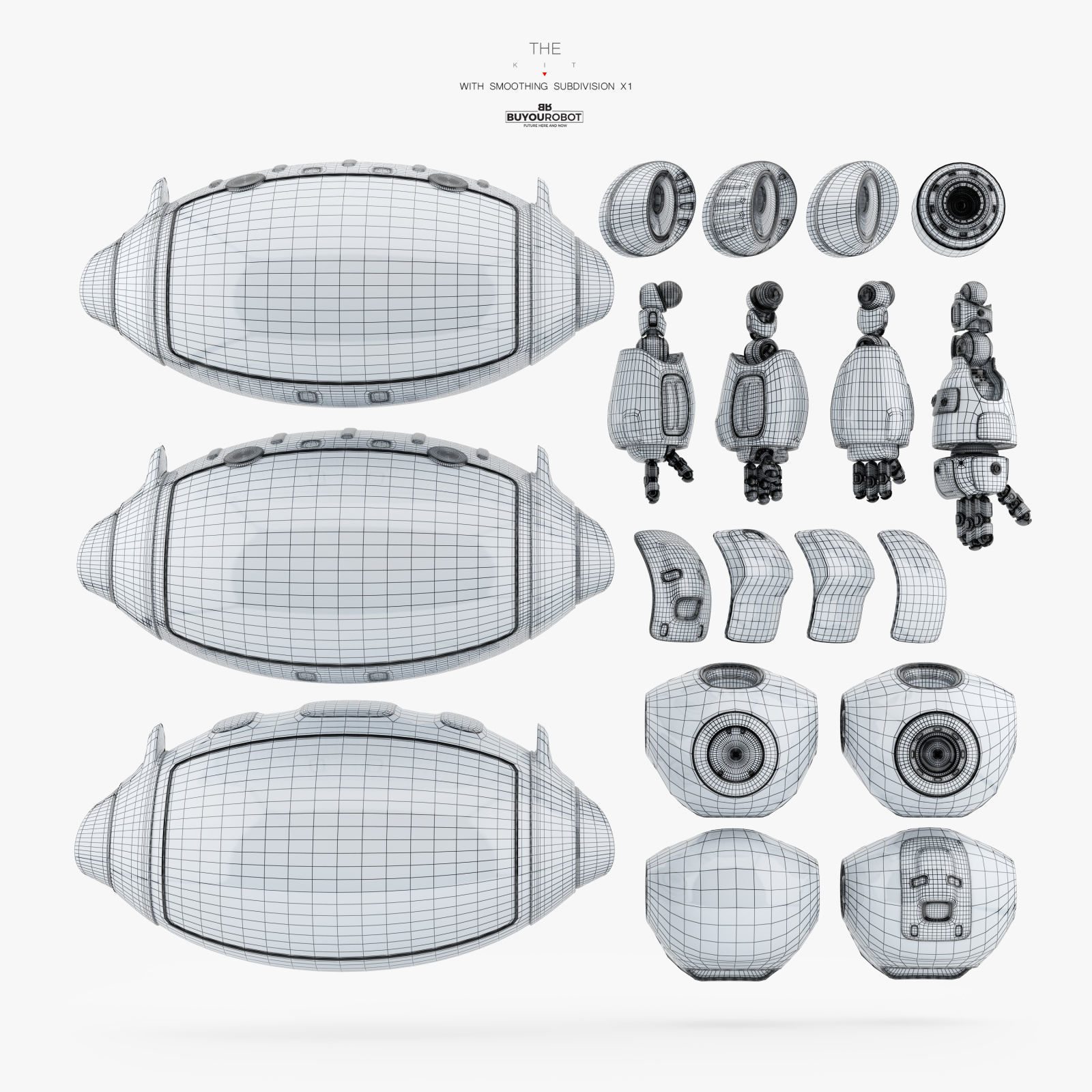 AERIAL BLACK CUTE CAT BOT 3D model_6