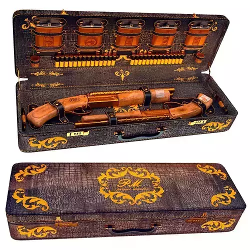 Relax set steampunk gun case 3D model