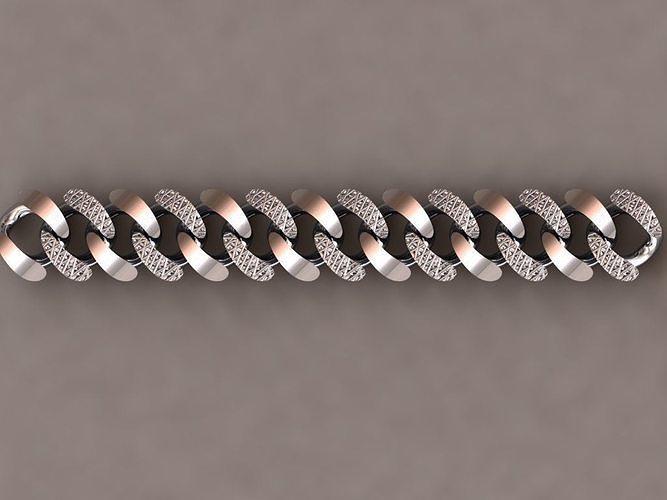 Chain bracelets 21 3D print model