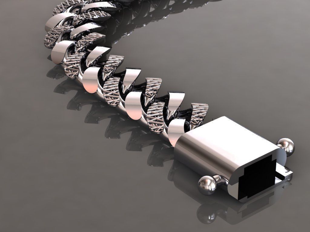 Chain bracelets 21 3D print model_2