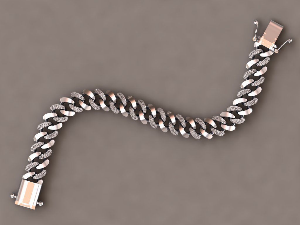 Chain bracelets 21 3D print model_1