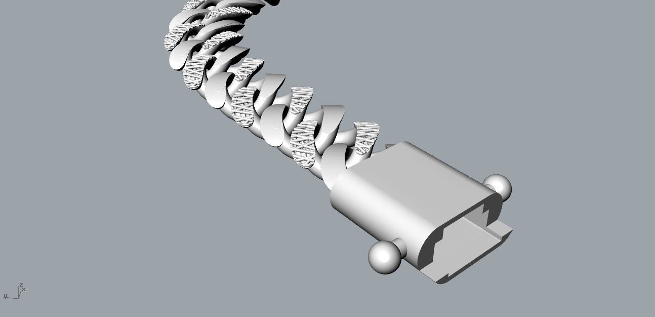 Chain bracelets 21 3D print model_4