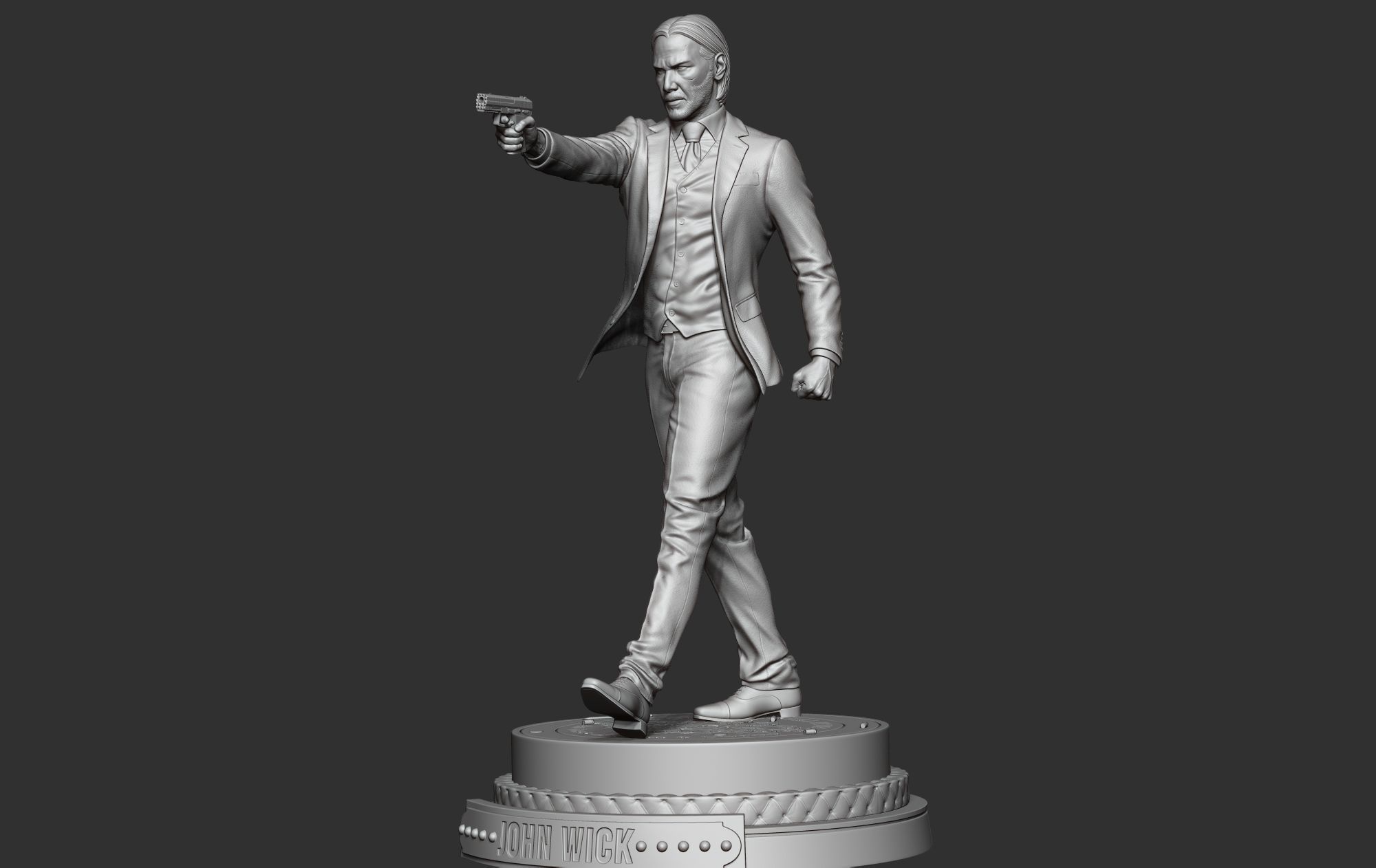 John Wick 3D Model 3D print model_8