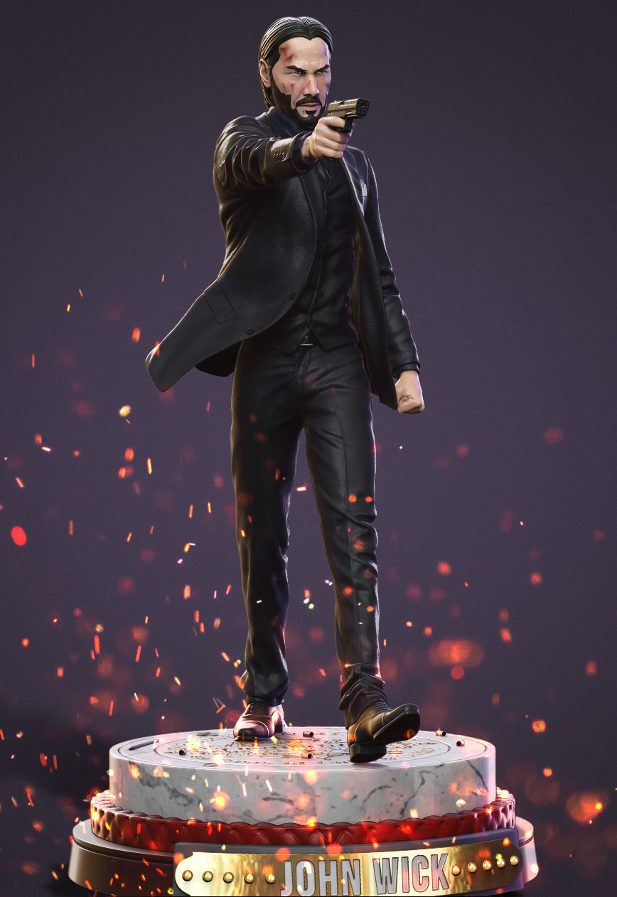 John Wick 3D Model 3D print model_1