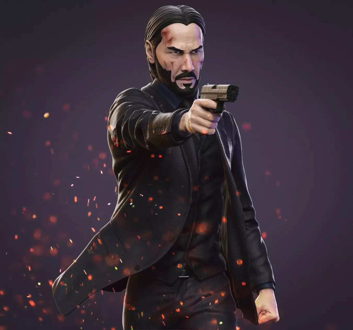 John Wick 3D Model 3D print model_0