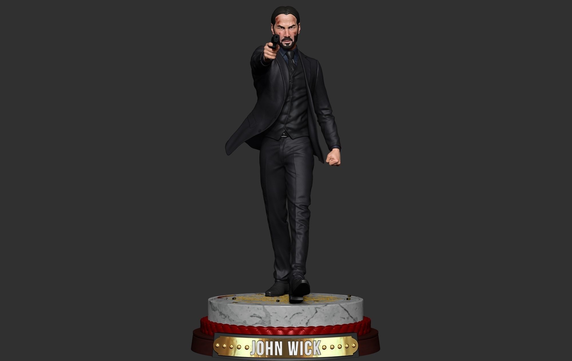 John Wick 3D Model 3D print model_5