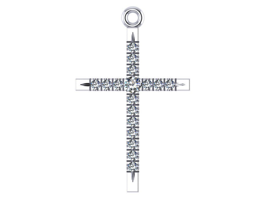 classic diamond cross 3D print model_11