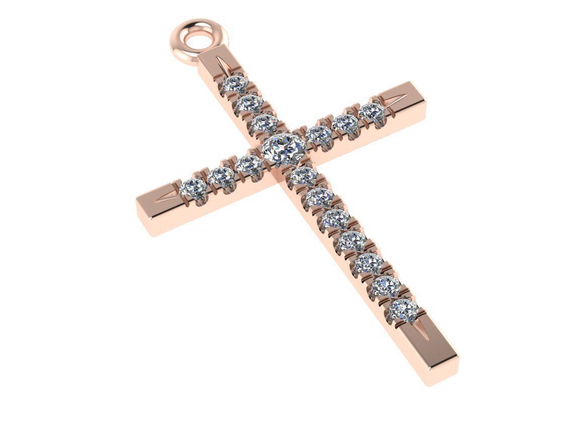 classic diamond cross 3D print model_8