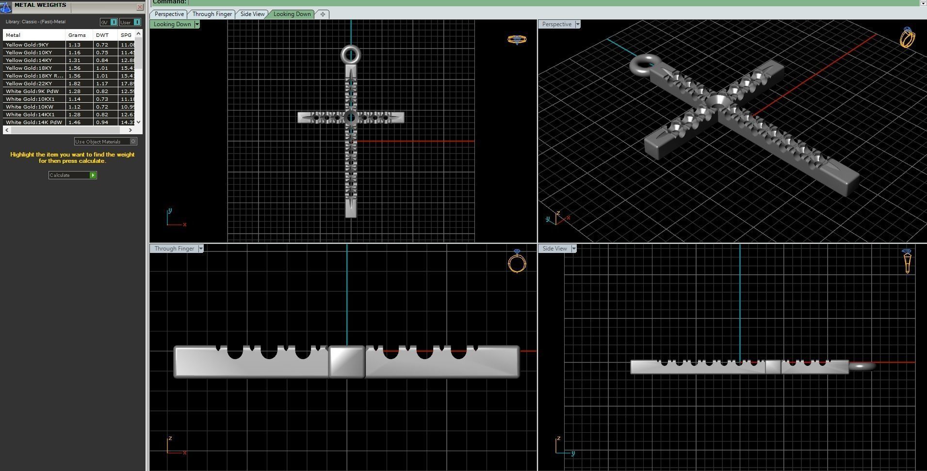 classic diamond cross 3D print model_2