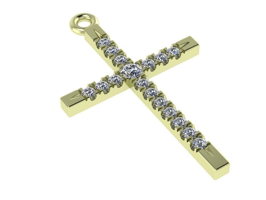 classic diamond cross 3D print model_10