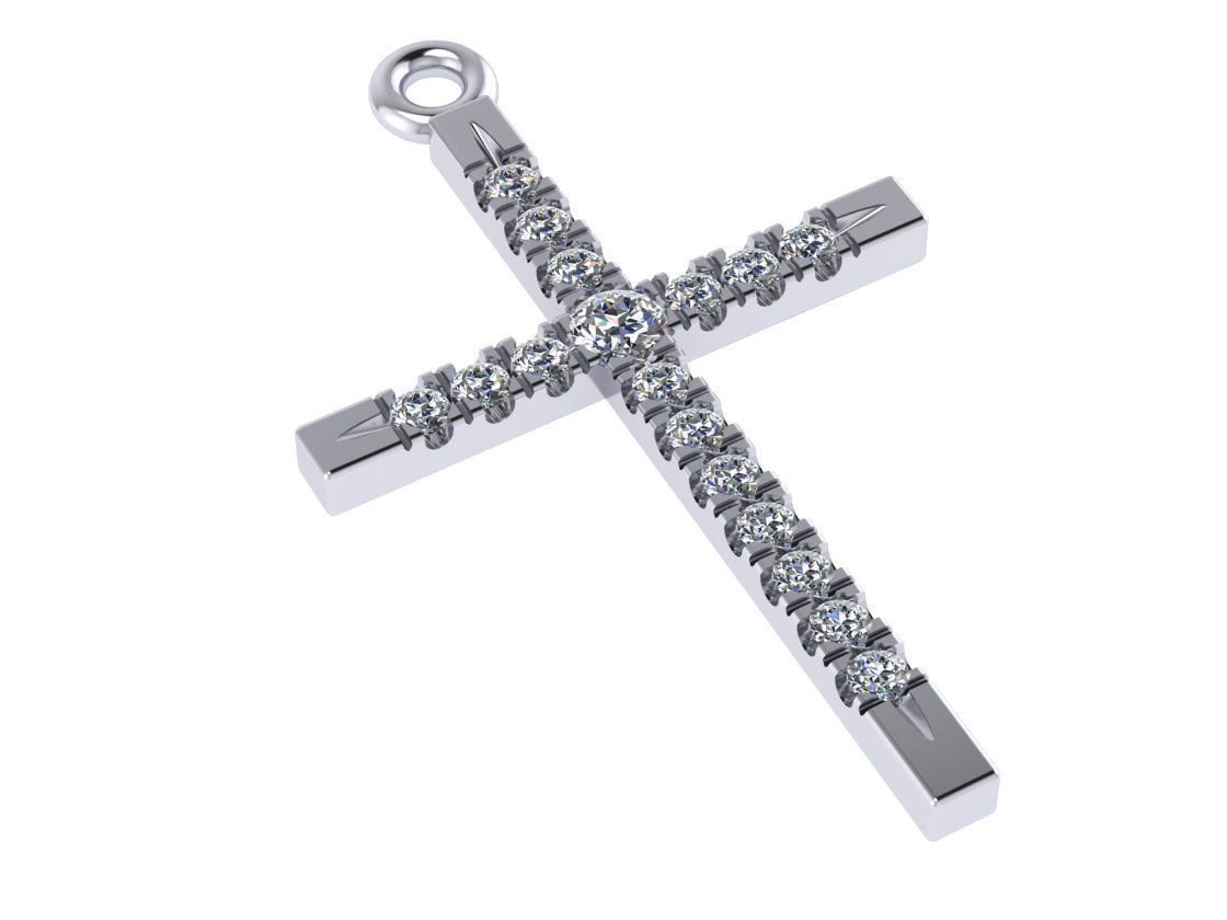 classic diamond cross 3D print model_14