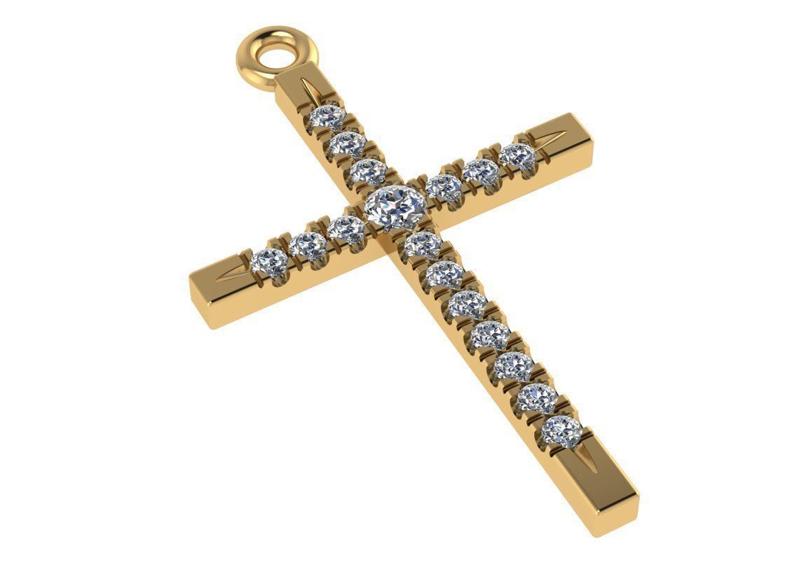 classic diamond cross 3D print model_16