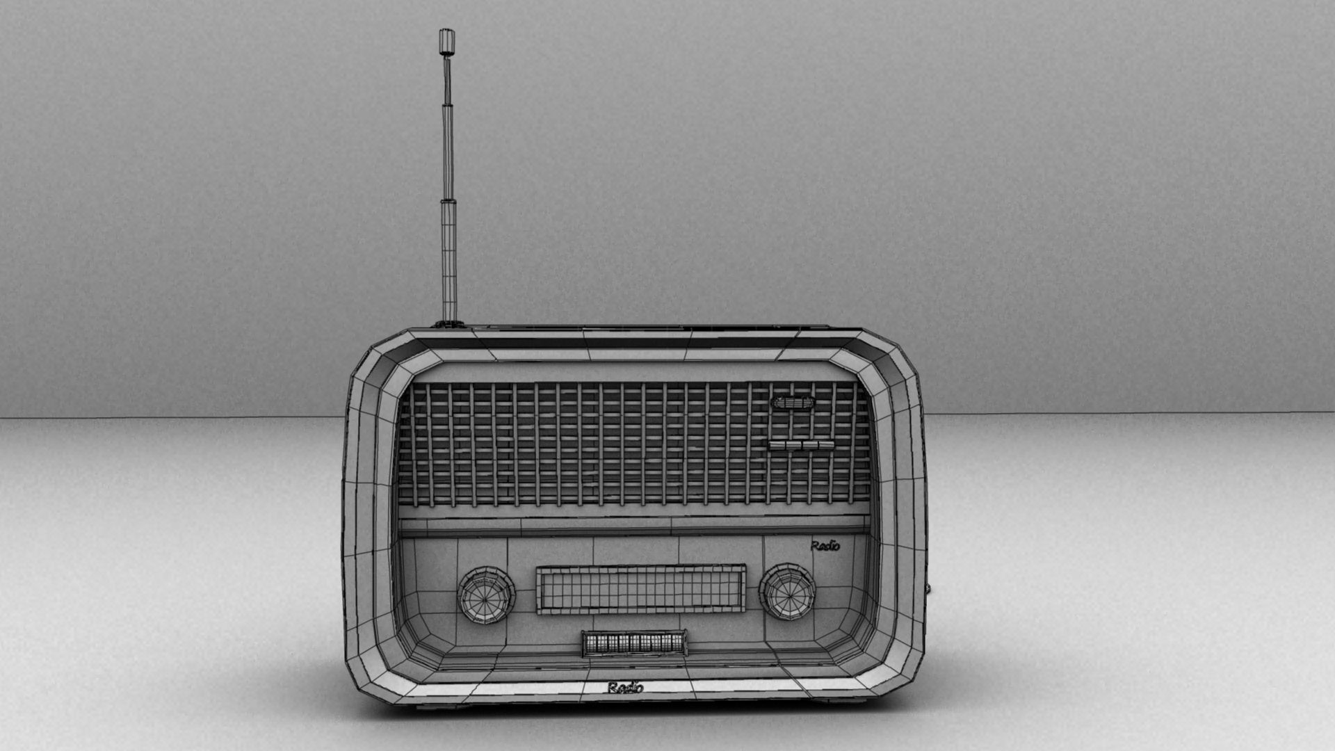 Game Ready Vintage Radio 3D model_3