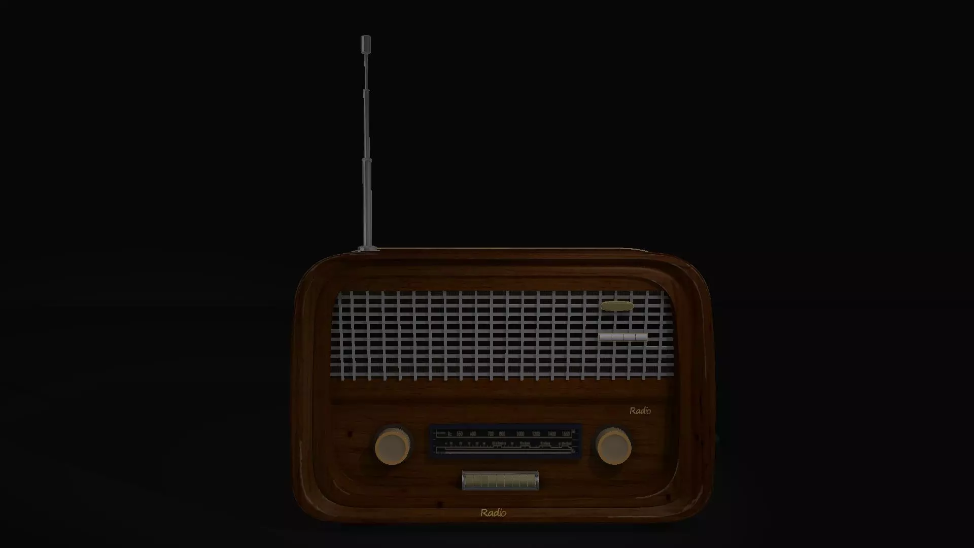 Game Ready Vintage Radio 3D model_0