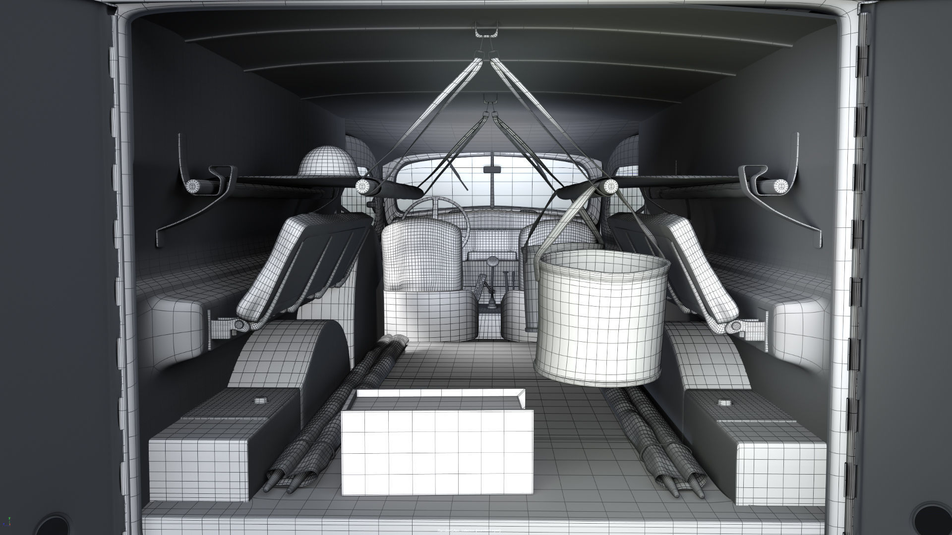 WW2 Ambulance Dodge WC54 075 ton 4x4 Ambulance 1944 3D model_5