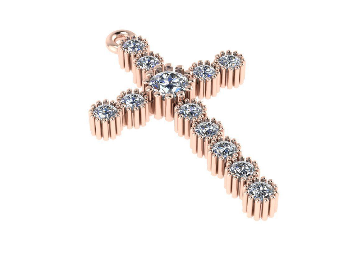 classic diamond cross 3D print model_10