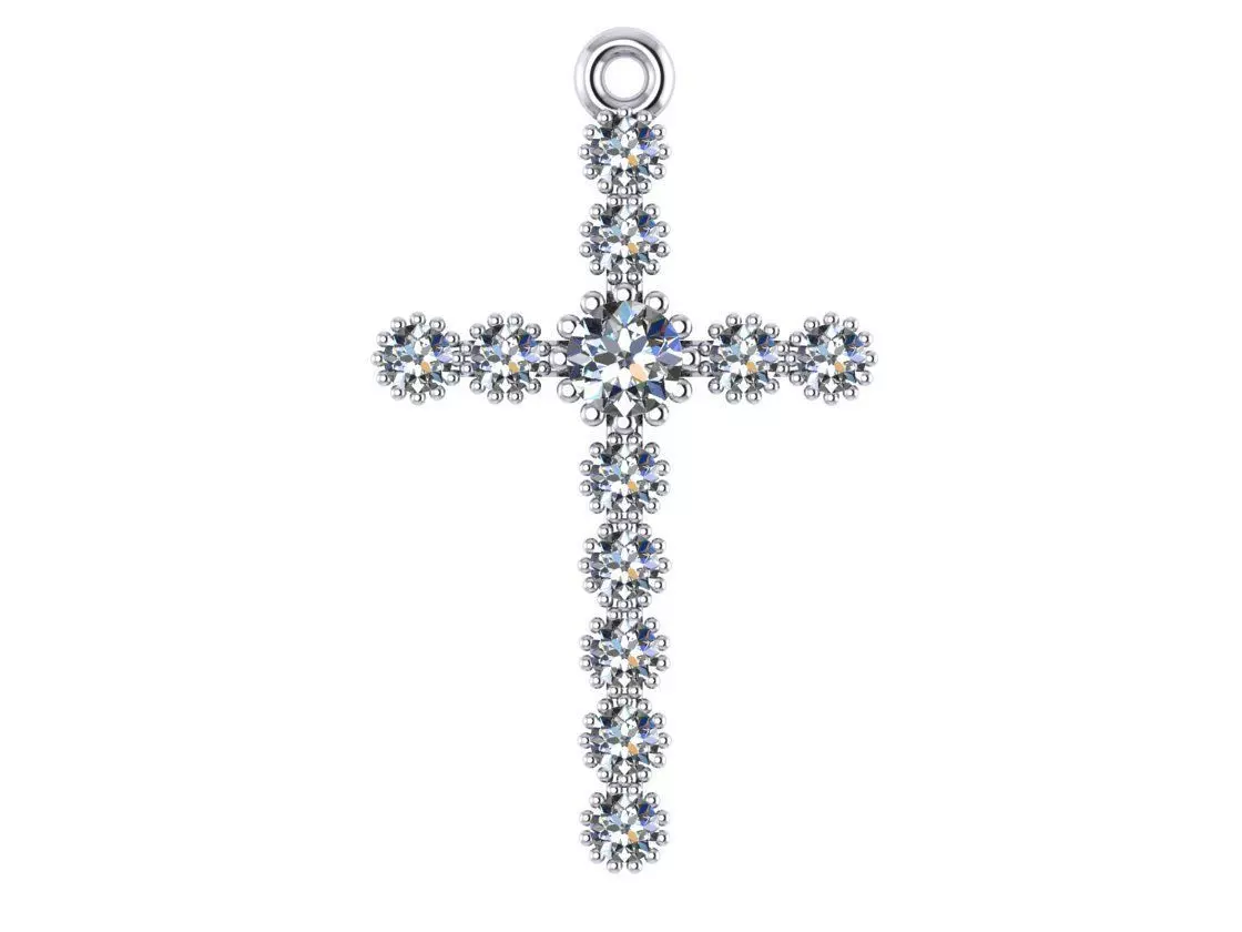 classic diamond cross 3D print model_0