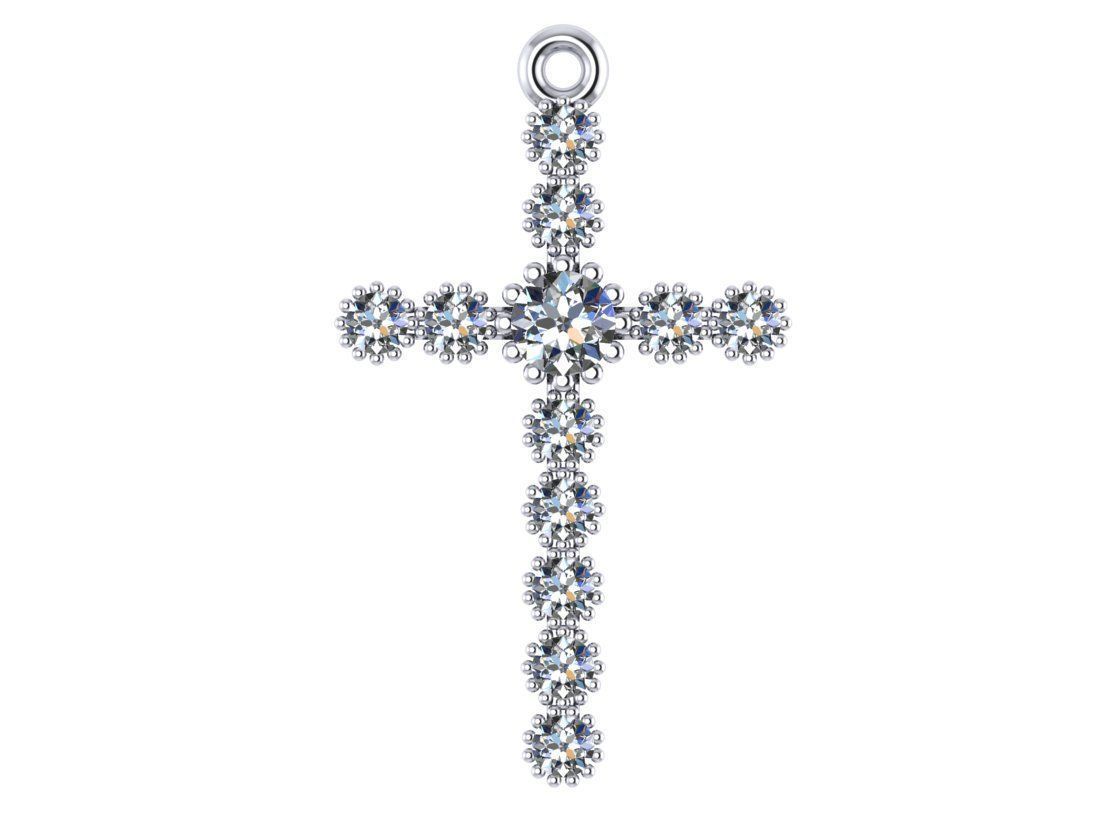 classic diamond cross 3D print model_19