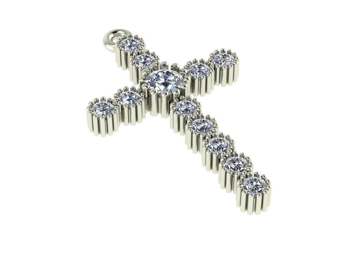 classic diamond cross 3D print model_8