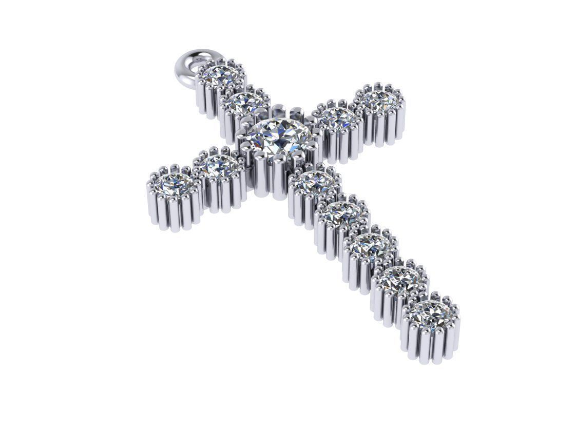 classic diamond cross 3D print model_1