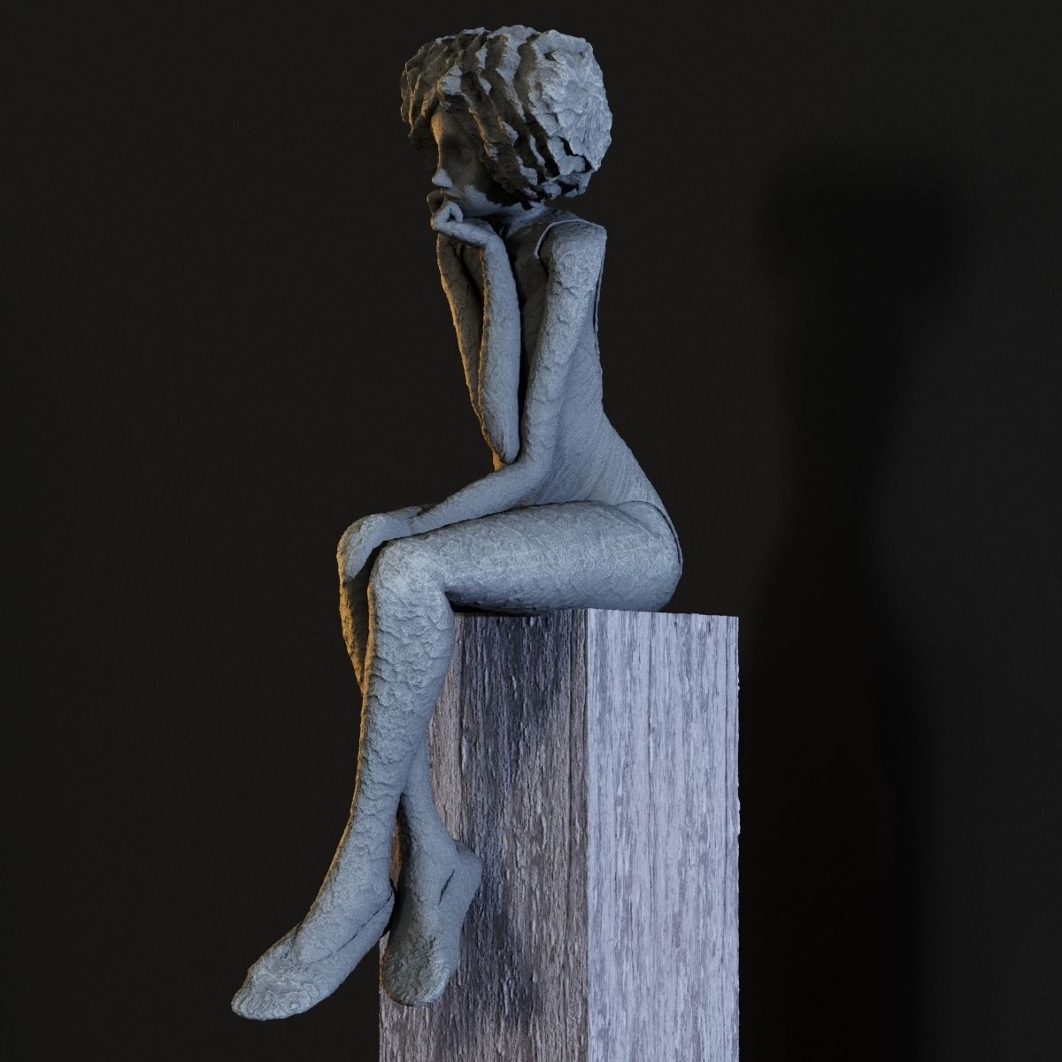 Valerie Hadida Melancolia Sculpture 3D model_3