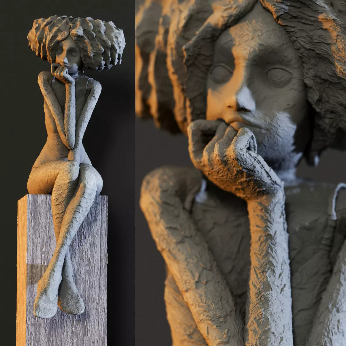 Valerie Hadida Melancolia Sculpture 3D model_0