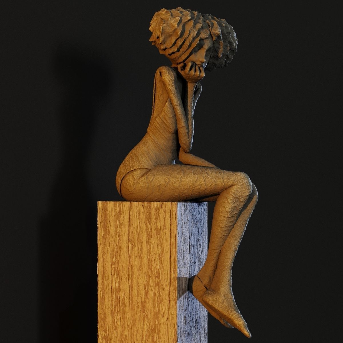 Valerie Hadida Melancolia Sculpture 3D model_2