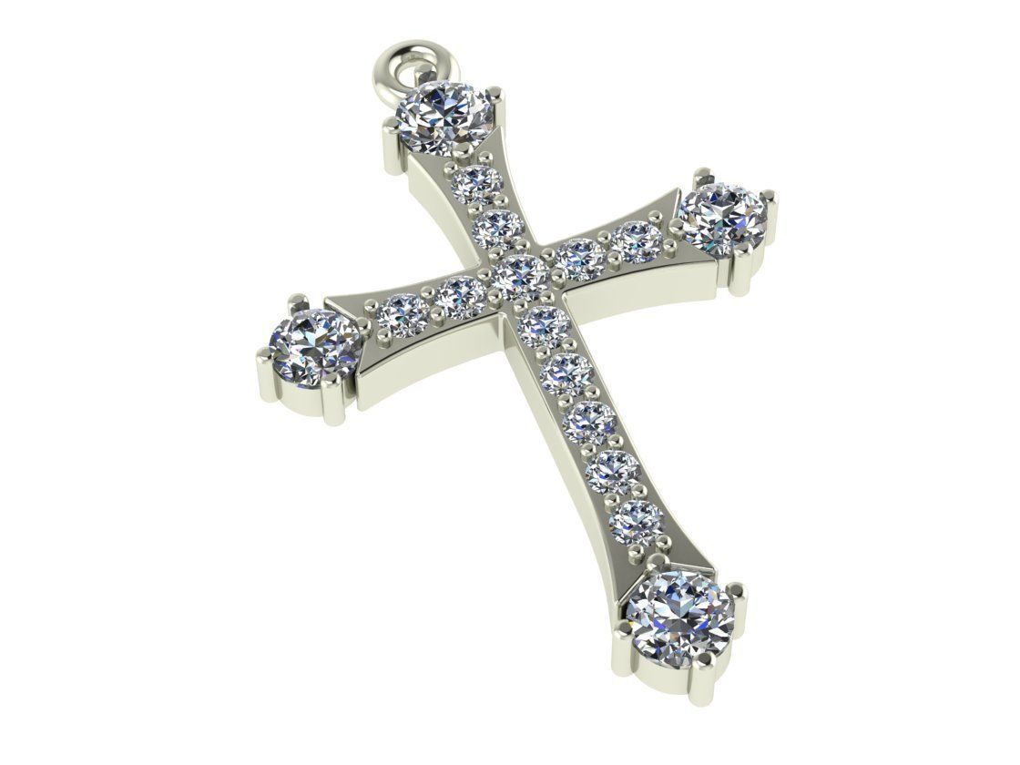 classic diamond cross 3D print model_9