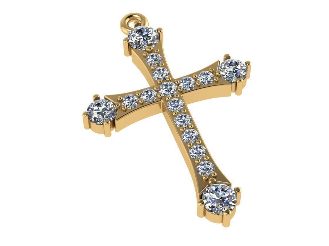 classic diamond cross 3D print model_8