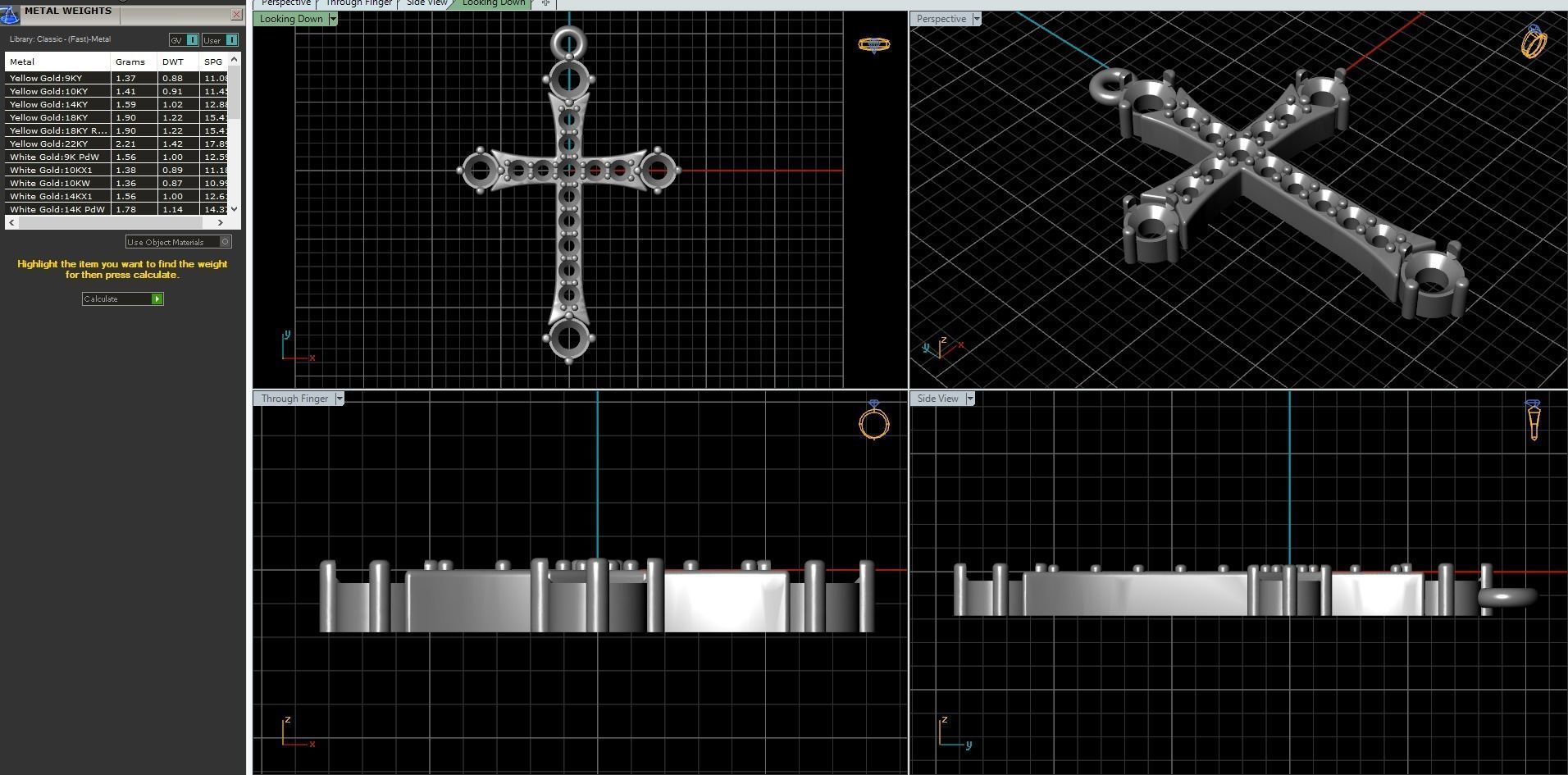classic diamond cross 3D print model_3