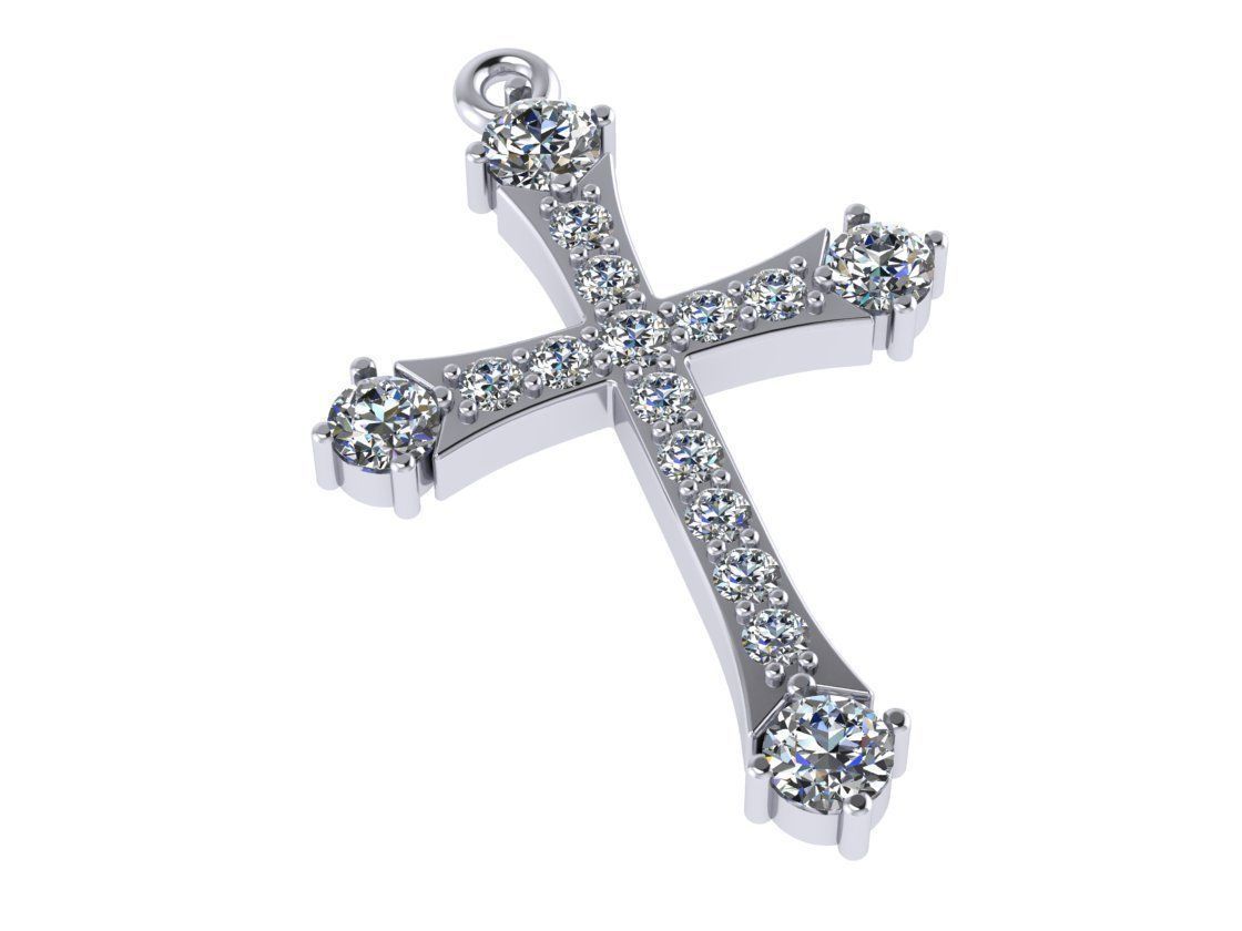 classic diamond cross 3D print model_11