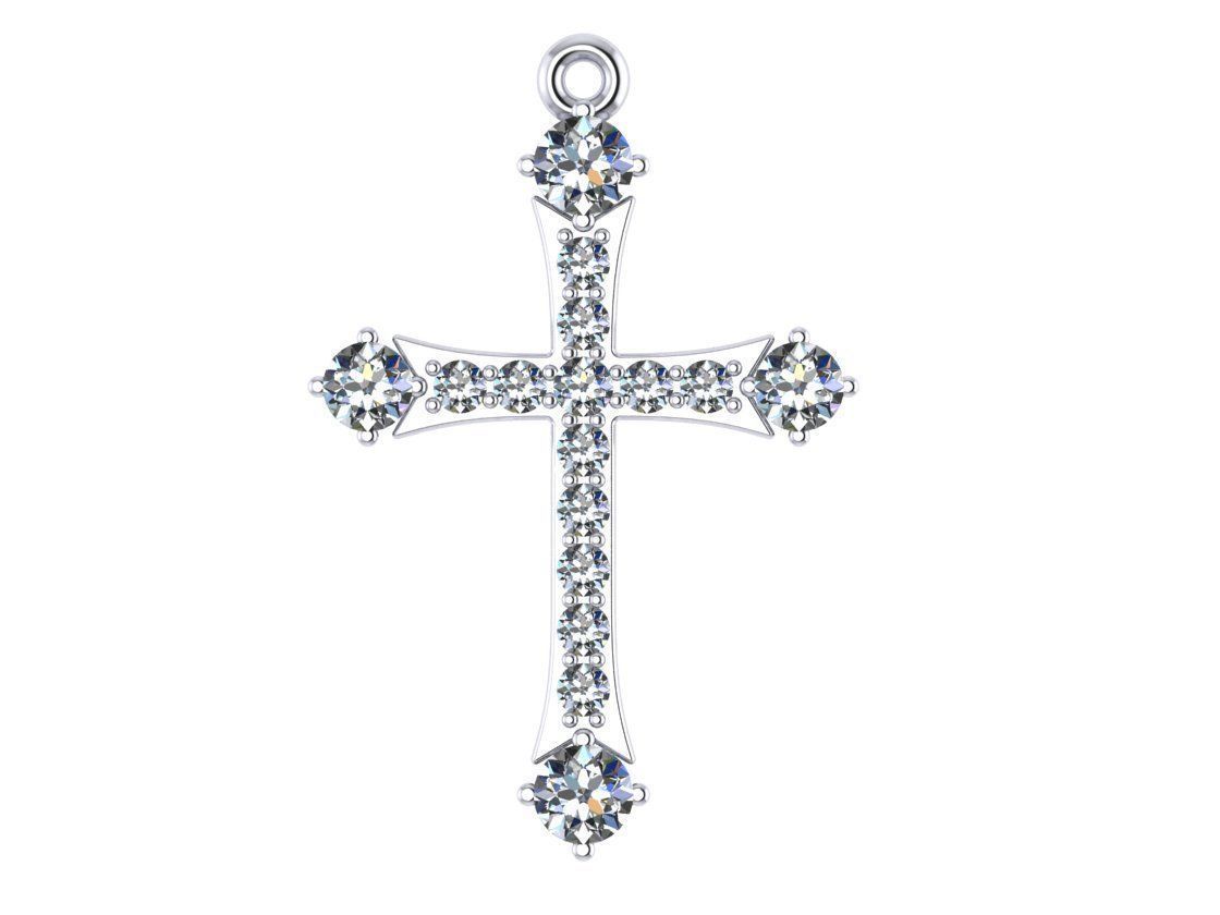 classic diamond cross 3D print model_16
