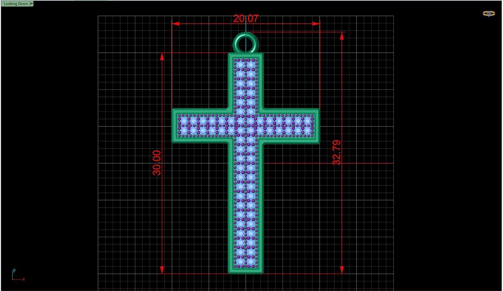 classic diamond cross 3D print model_15