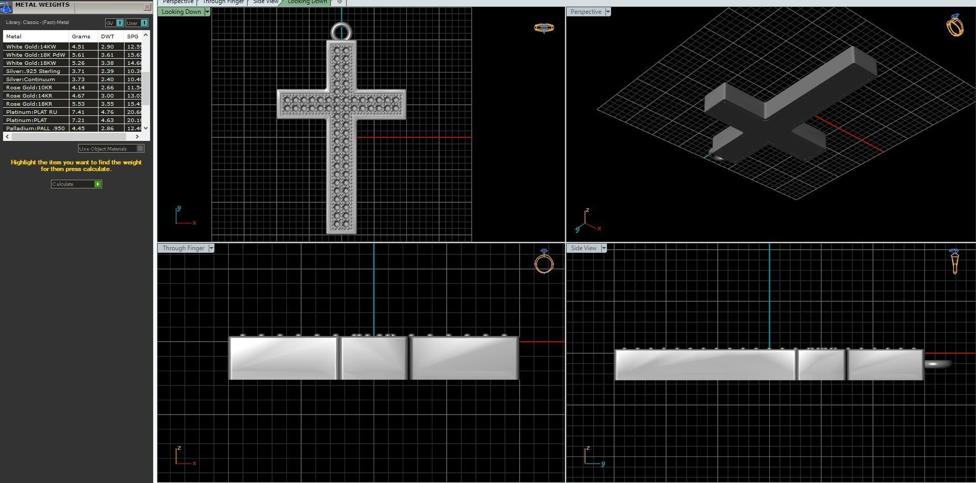 classic diamond cross 3D print model_3