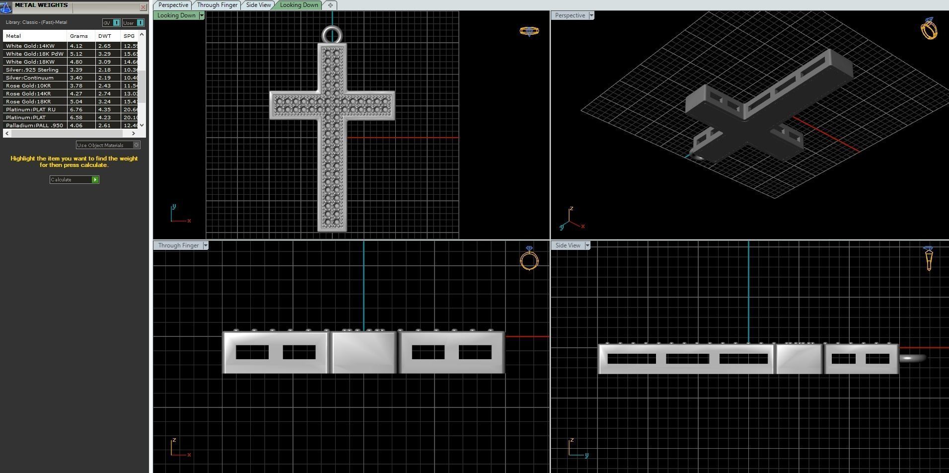 classic diamond cross 3D print model_7