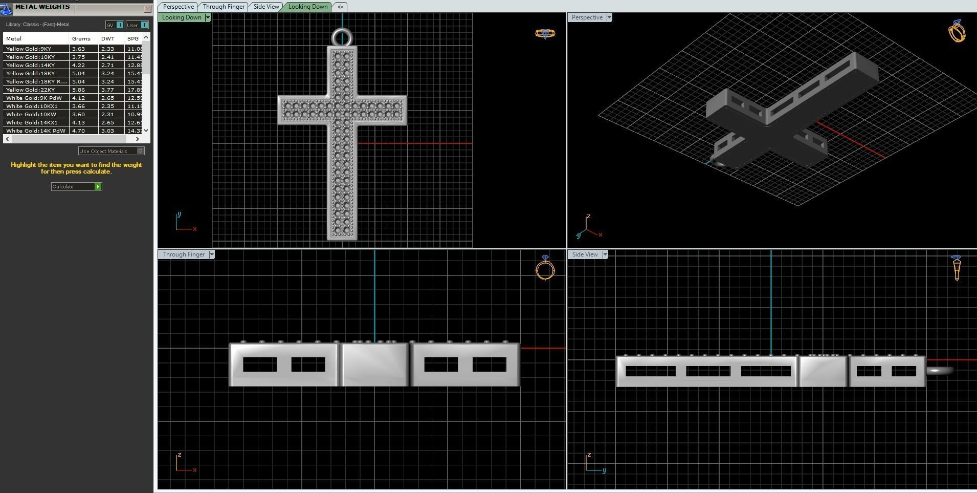 classic diamond cross 3D print model_6