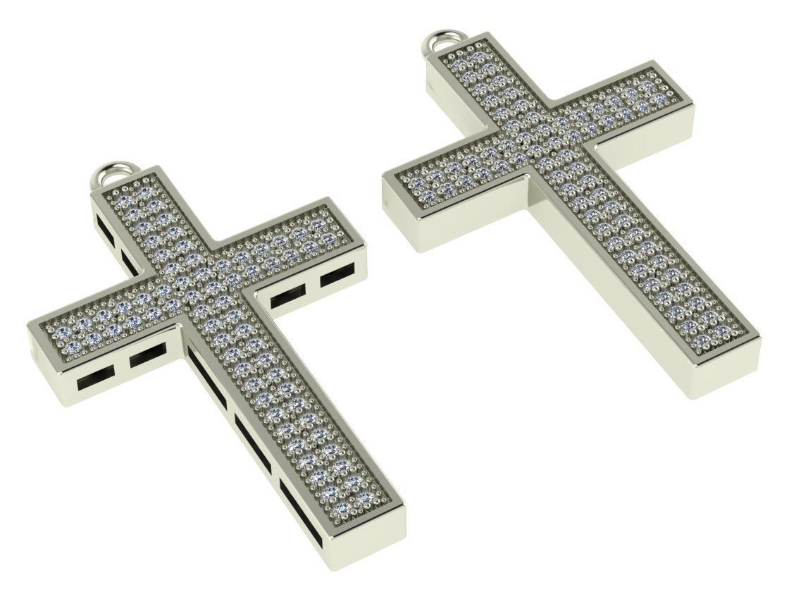 classic diamond cross 3D print model_12