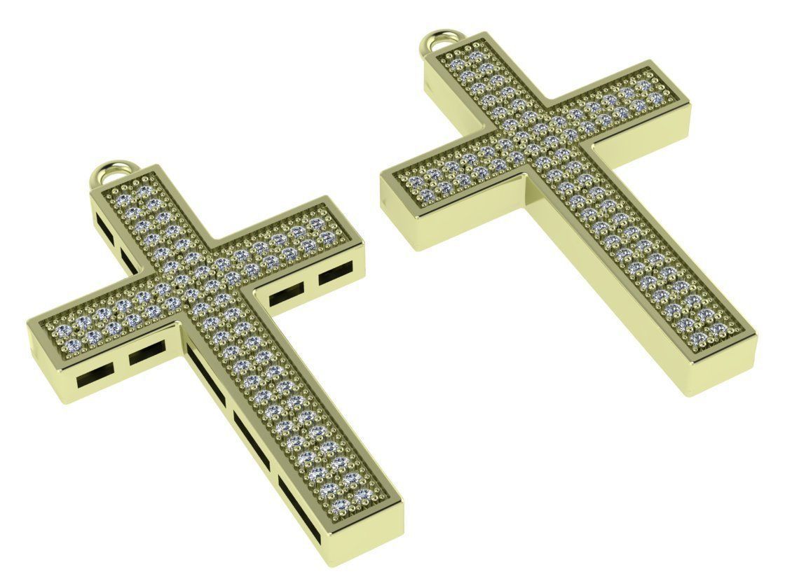 classic diamond cross 3D print model_13