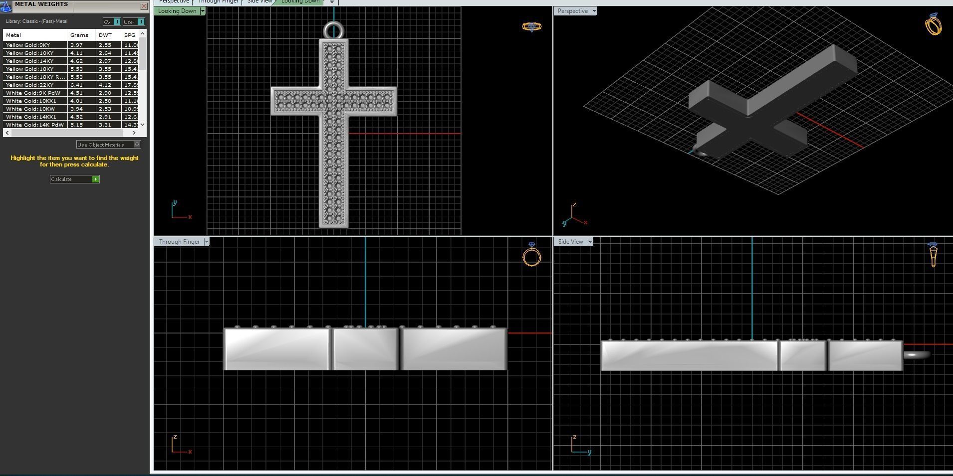 classic diamond cross 3D print model_2