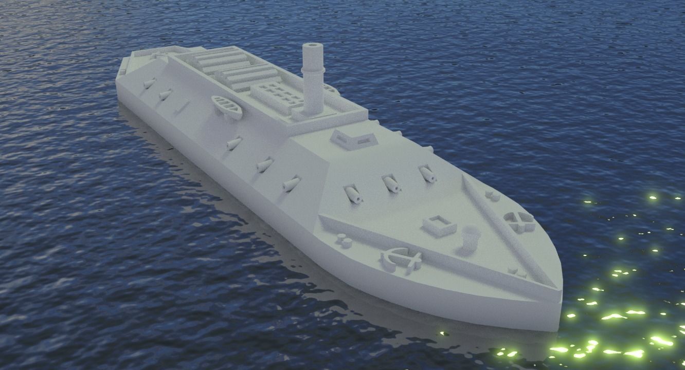 CSS LOUISIANA 1862 3D print model_24