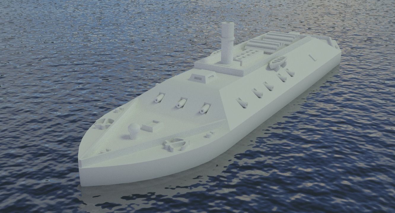 CSS LOUISIANA 1862 3D print model_20
