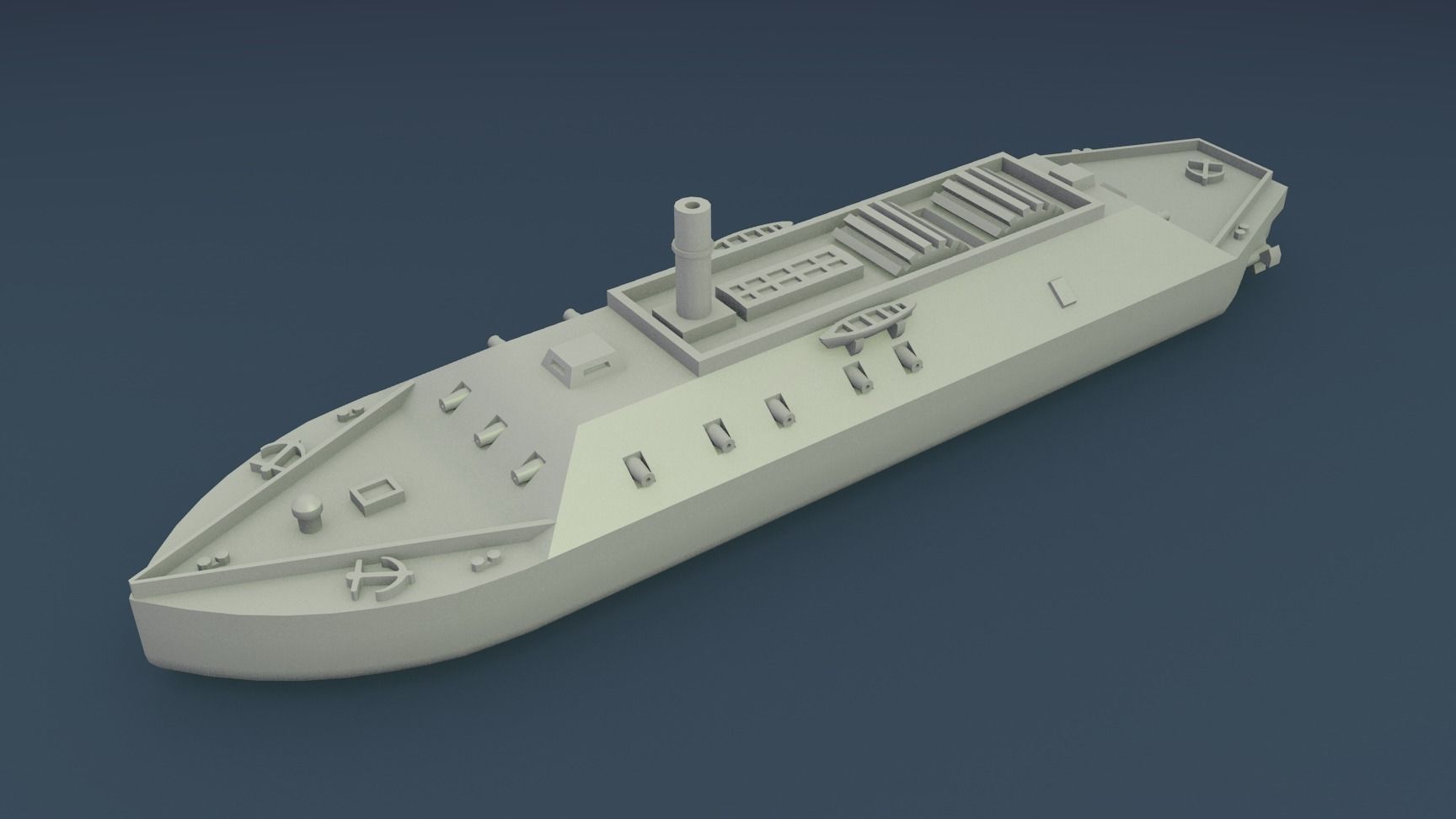 CSS LOUISIANA 1862 3D print model_2