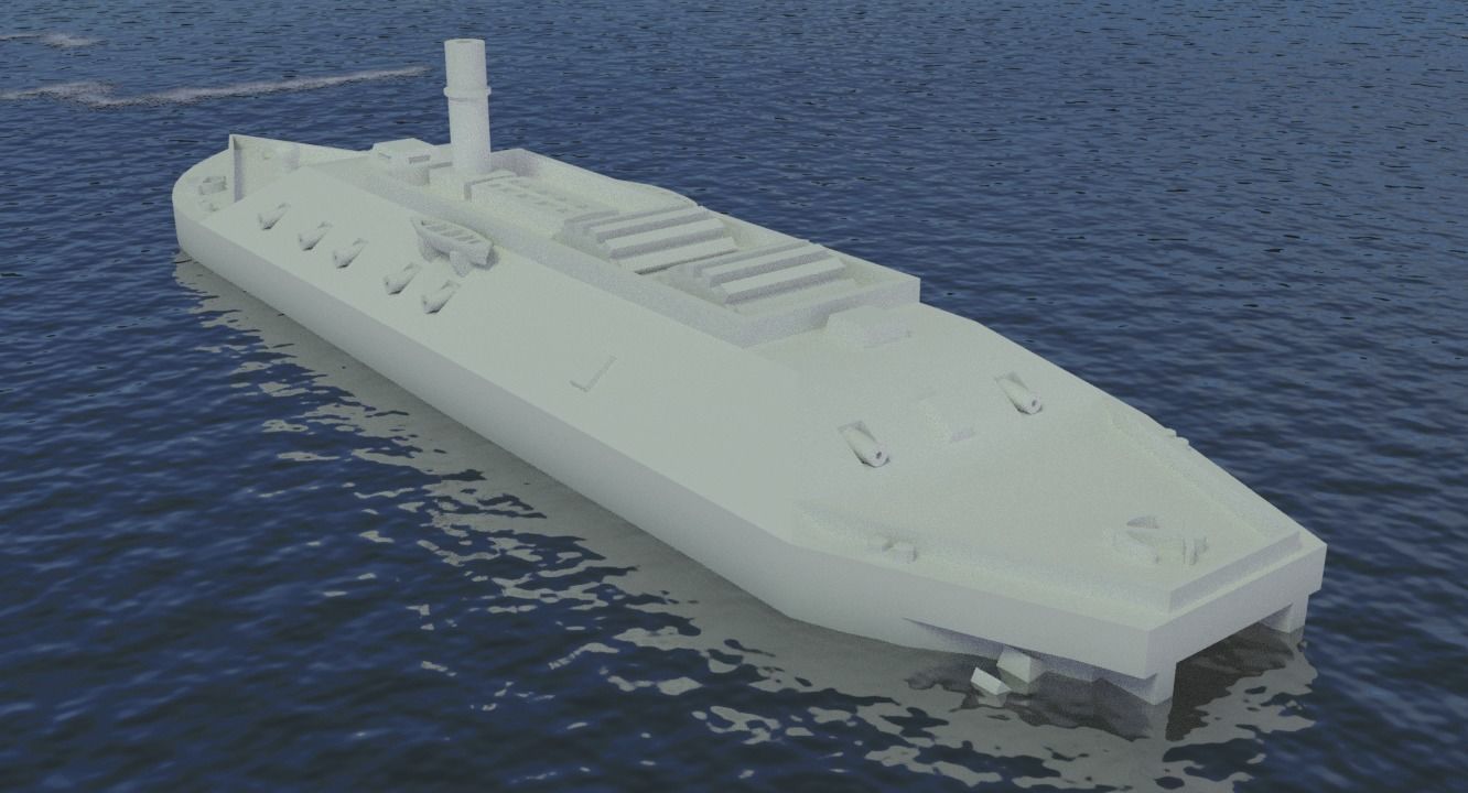 CSS LOUISIANA 1862 3D print model_21