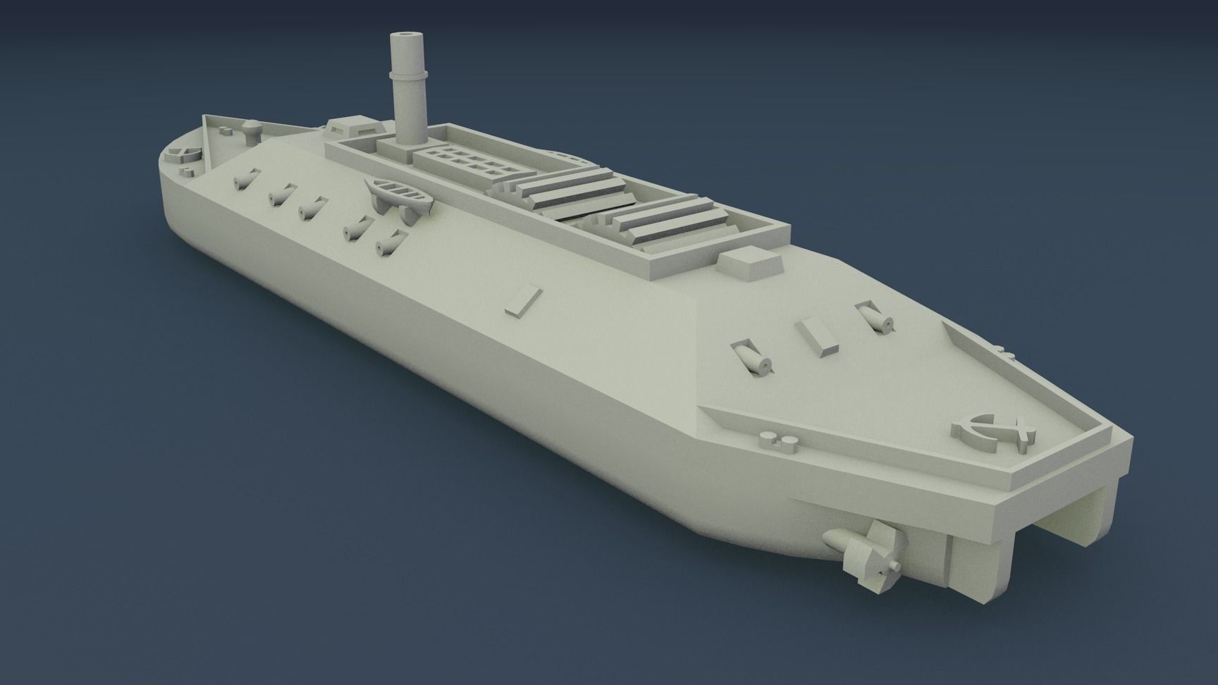 CSS LOUISIANA 1862 3D print model_5