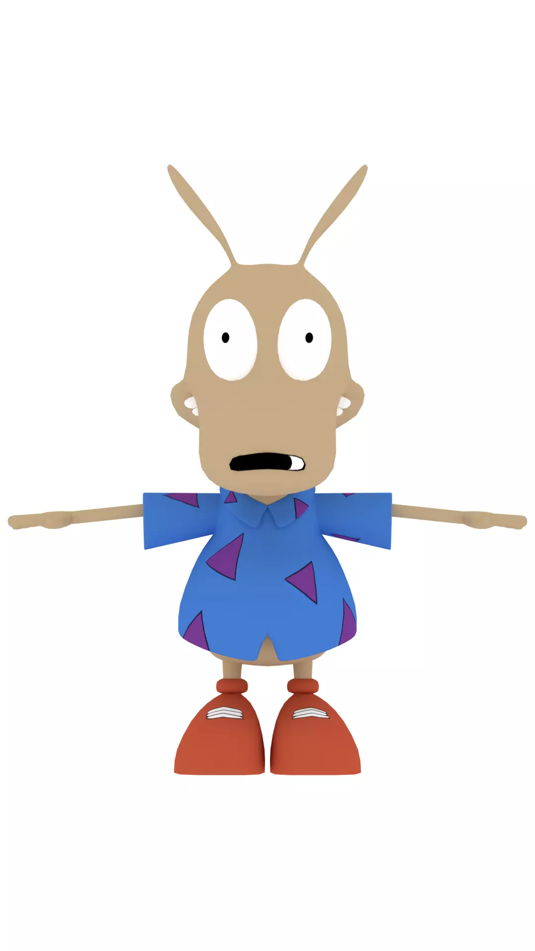 Rocko simpsons cartoon character 3D model_0